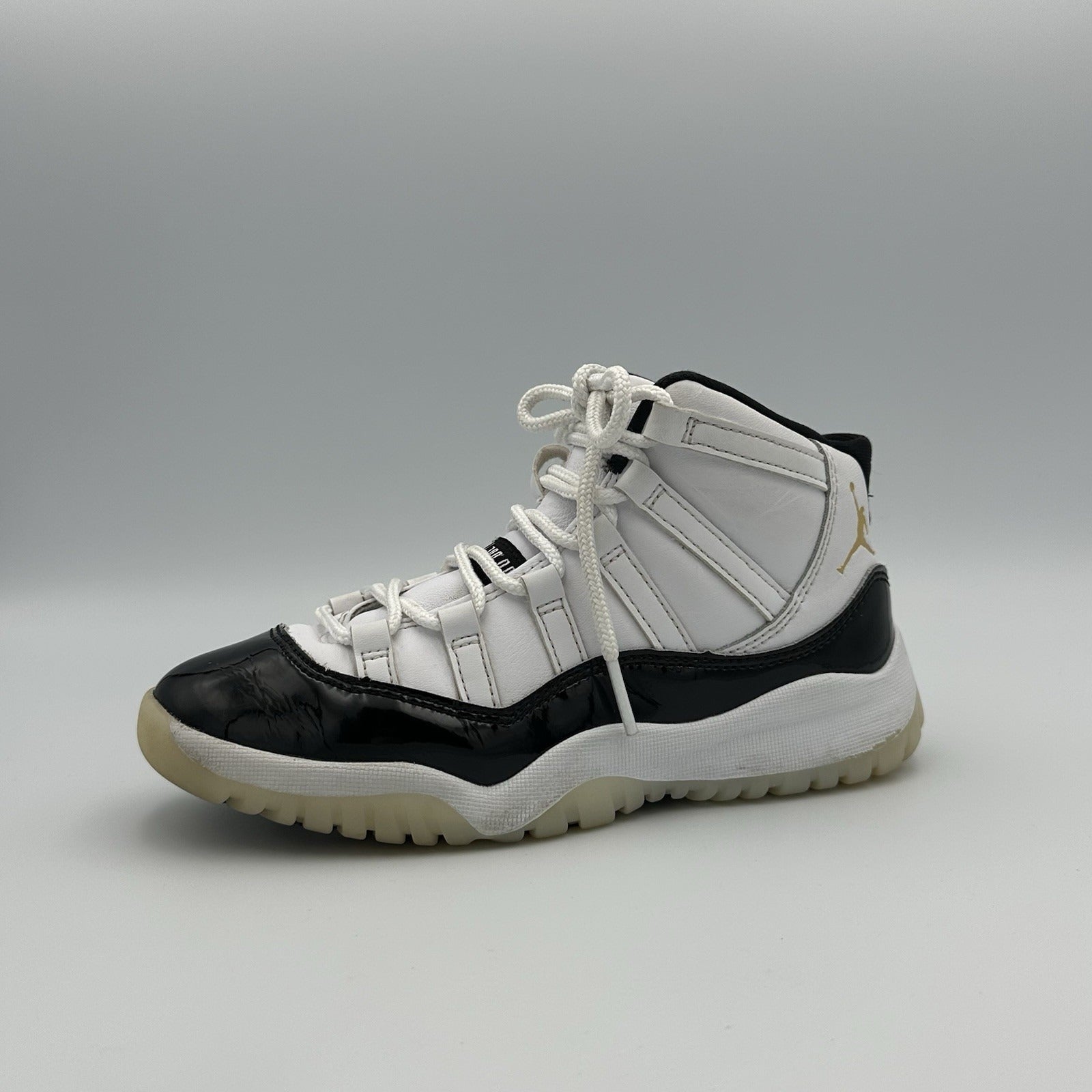 Nike Air Jordan 11 Retro Kids Size 1 Y White DMP 2023 Sneakers 378038-170, image 1 of 12
