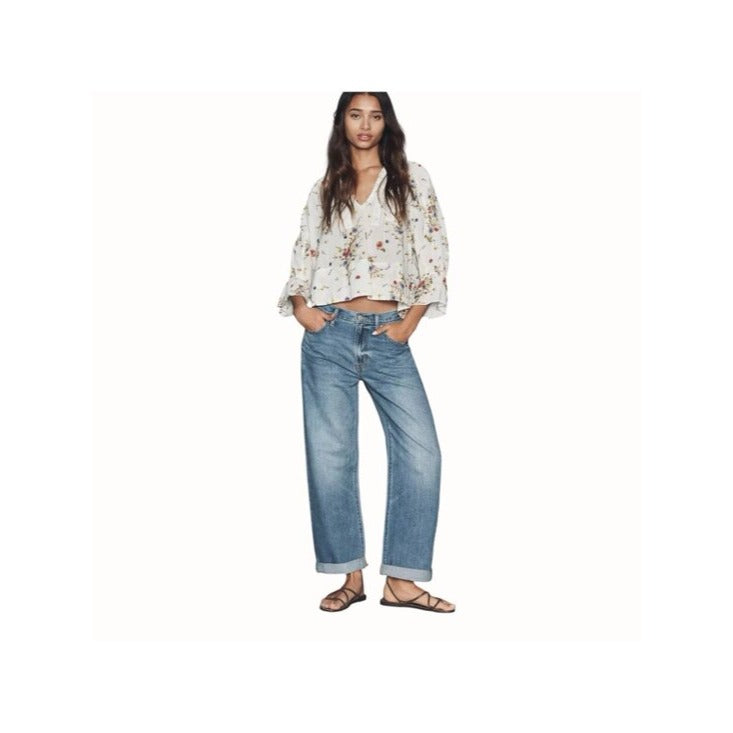 Pistola Donny Jeans Women’s Size 32 Blue Cotton High-Rise Relaxed Denim Pants