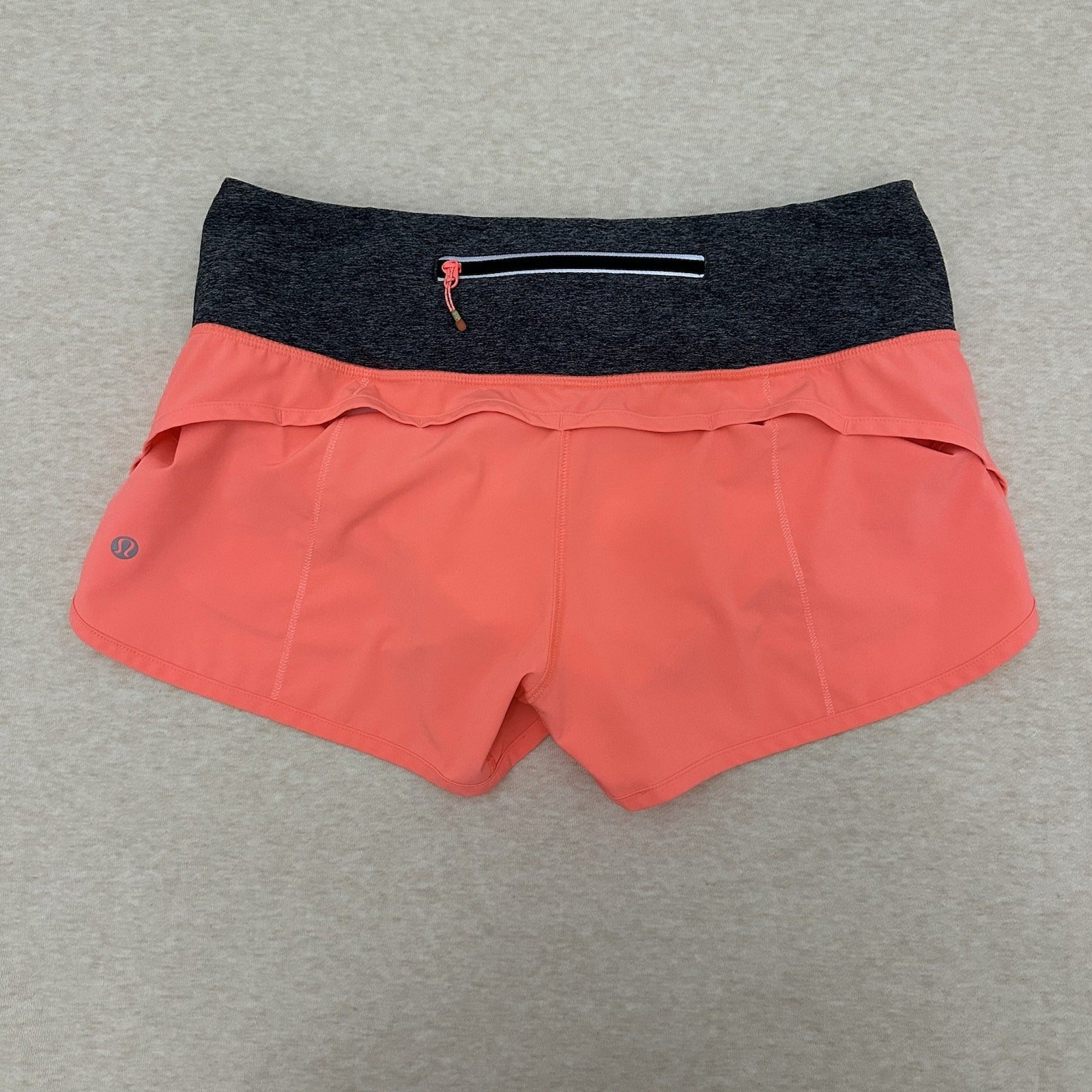 Lululemon Speed Up Shorts Women’s Size 6 Orange Lightweight Running Athletic