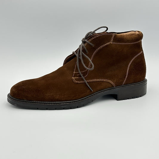 Johnston & Murphy Boots Men’s Size 8.5 Ankle Chukka Brown Suede Lace Up Shoes