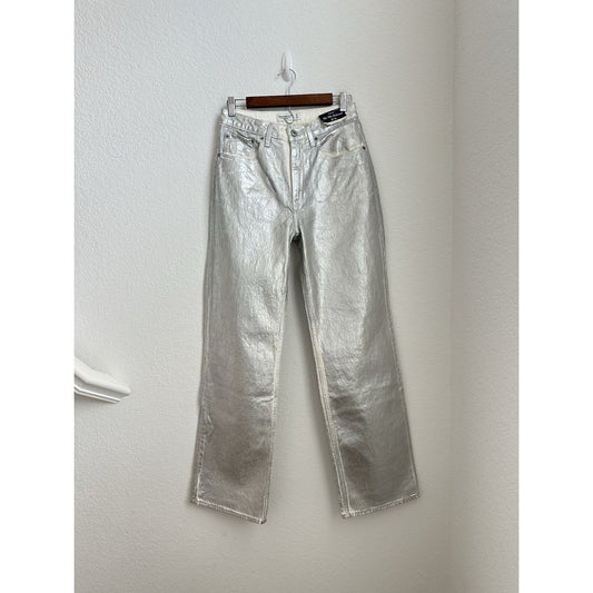 Abercrombie & Fitch Jeans Women’s Size 27 4R Silver High-Rise 90s Relaxed NWT